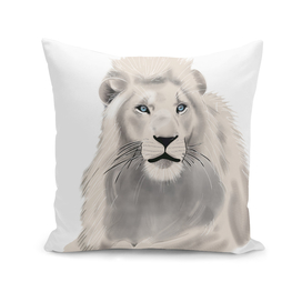 white lion 46x36 white