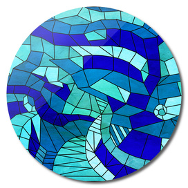 3D Blue Geometry