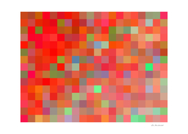 red and orange geometric square pixel pattern