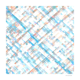 blue and brown geometric square pixel pattern