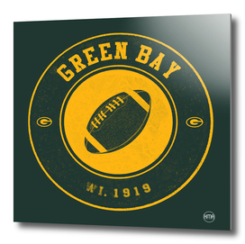 Green Bay football vintage logo green
