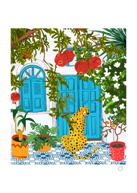 Cheetah Home, Morocco Architecture Illustration