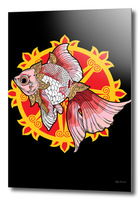 Pink Fish Balinese Art