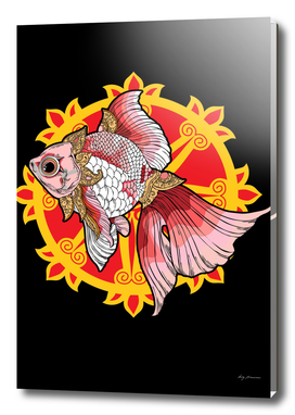 Pink Fish Balinese Art