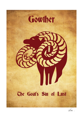 Gowther Goat's Sin of Lust tattoo symbol