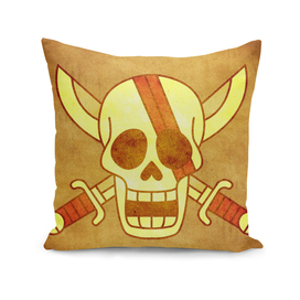 One piece akagami pirates jolly roger flag symbol logo