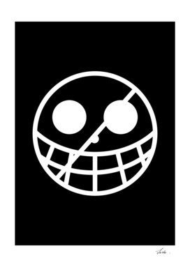 One piece donquixote pirates jolly roger flag symbol logo
