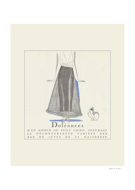 Doléances - petit chien, small cute dog, Art Deco fashion