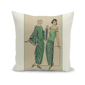 Les dames vertes - Boho, chic, Art Deco print