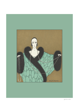 La perle - boho, chic, vintage Art Deco print