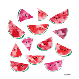 Watermelons Watercolor