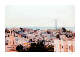 Buildings with bridge view at San Francisco California USA