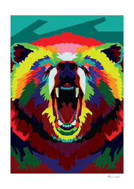 Bear Pop Art Illustration