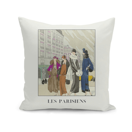 Les Parisiens - Vintage Art Deco street life fashion print