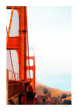 Golden Gate Bridge with blue cloudy sky, San Francisco