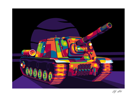ISU-152 in Pop Art Illustration