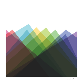 Fig. 002 Geometric Colorful Abstract Mountains