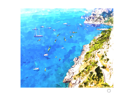 Capri Island, Italy Tropical Travel, Nature Landscape