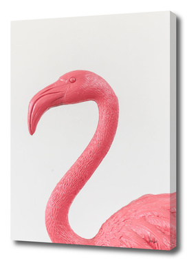 Plastic pink flamingo