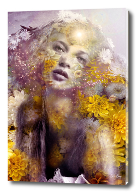 Divine Yellow Flower Vintage Boho Woman
