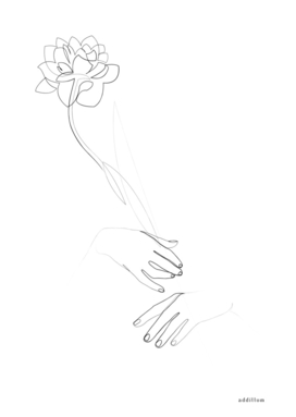 Flower - minimal line art
