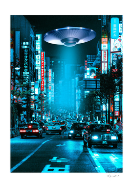 Tokyo Street Cyberpunk Ufo
