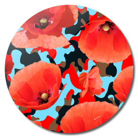 Poppie Camouflage Red Blue -Living Hell