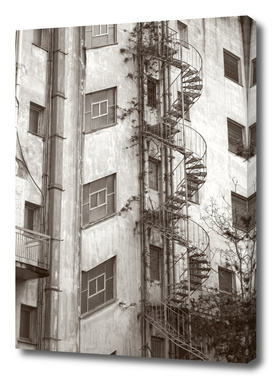 Vintage Spiral Stairs, Athens Greece