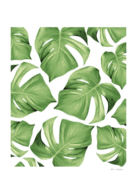 Monstera Leaves Green Summer Vibes Pattern #1 (2021 Edition)