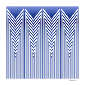 Art Deco Blue Nautical Stripes
