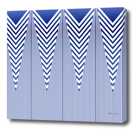 Art Deco Blue Nautical Stripes