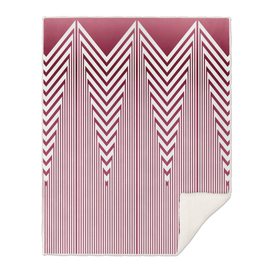 Art Deco Nautical Stripes in Dusty Pink