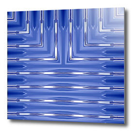 Art Deco Metallic Blue Stripes