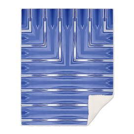 Art Deco Metallic Blue Stripes