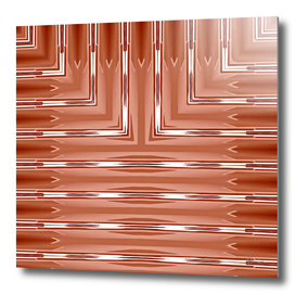 Art Deco Metallic Rust Stripes