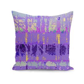 Tropical Trees in Abstract Cubist Maroon and Purple