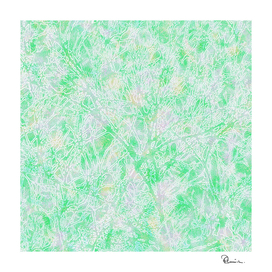 Tangled Tree Branches in Pastel Green