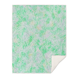 Tangled Tree Branches in Pastel Green