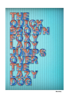 The quick brown fox - Color Paper 3D