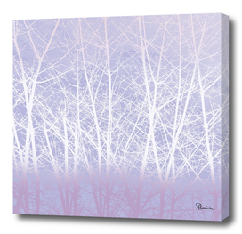 Frosty Winter Branches in Icy Lilac