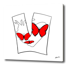 Heart with butterfly