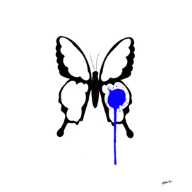 Butterfly with blue dot