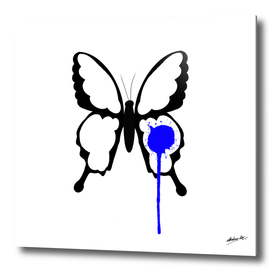 Butterfly with blue dot