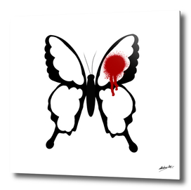Butterfly with red dot