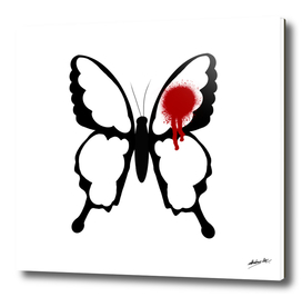 Butterfly with red dot