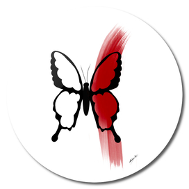 Butterfly with red