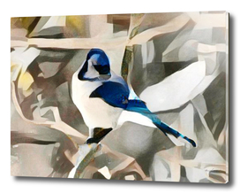 Modernist Winter Blue Bird