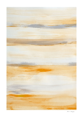 Touching Orange Gray Watercolor Abstract #1 #painting