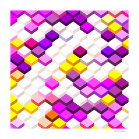 geometric square cube pattern abstract background in purple
