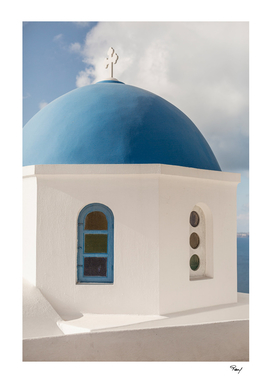 Blue dome in Oia